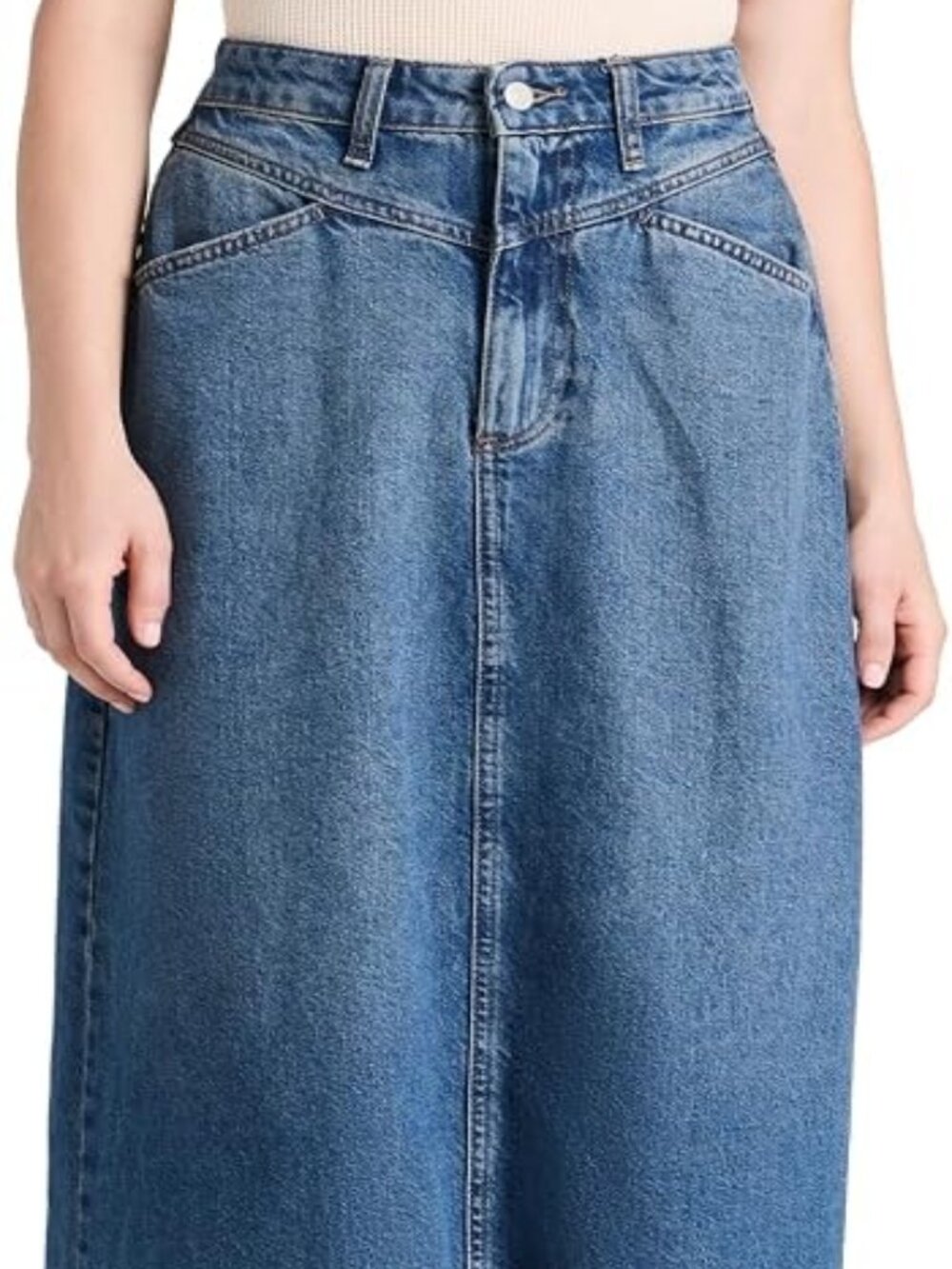 We The Free Come As You Are Maxi Denim Skirt